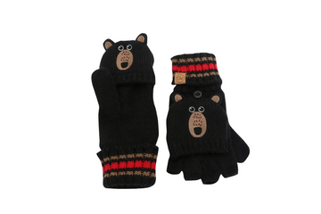 Flapjackkids Knitted Fingerless Gloves with Mitten Flap